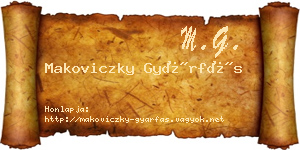Makoviczky Gyárfás névjegykártya