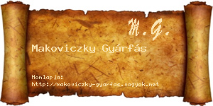 Makoviczky Gyárfás névjegykártya