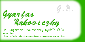 gyarfas makoviczky business card
